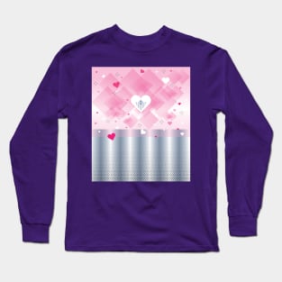 Love white and Rose Hearts Long Sleeve T-Shirt